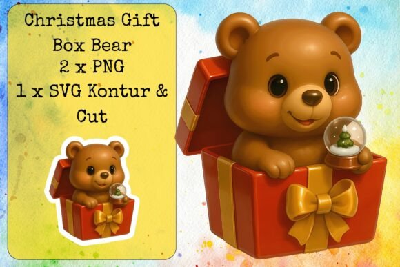 Christmas Giftbox Bear: A Designer's Take on Holiday Stitching