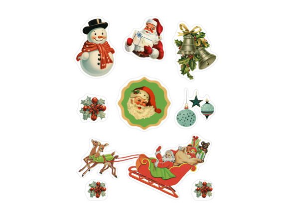Fun Vintage Christmas Stickers: A Designer's Review