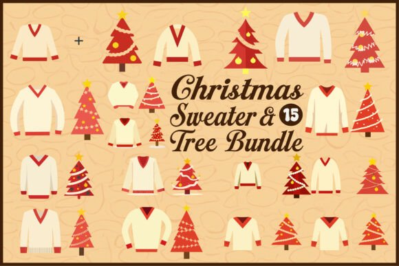 Review: Christmas Sweater Tree Clipart Bundle for Stitchers