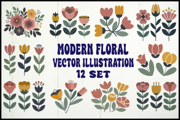 Review: Modern Floral Vector Illustration for Embroidery