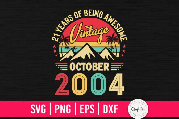 Review: Vintage 2004 October 21th Birthday Design