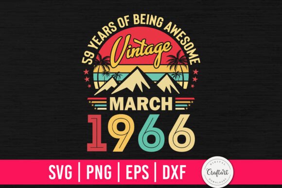 Vintage 1966 March 59th Birthday Design Review