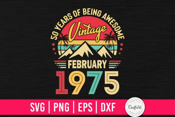 Vintage 1975 February 50th Birthday: A Designer's Review