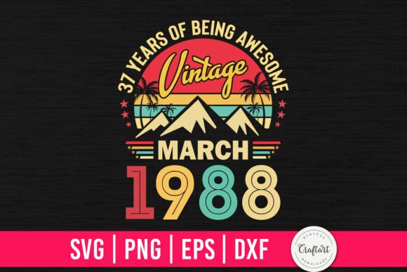 Vintage 1988 March 37th Birthday Design Review