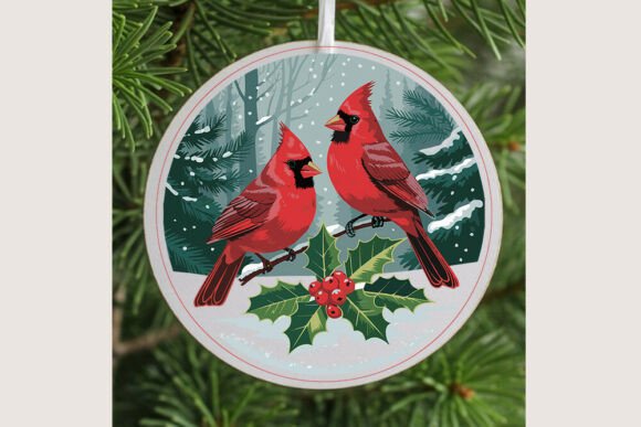 Winter Cardinals Couple Clipart Set: A Designer's Review